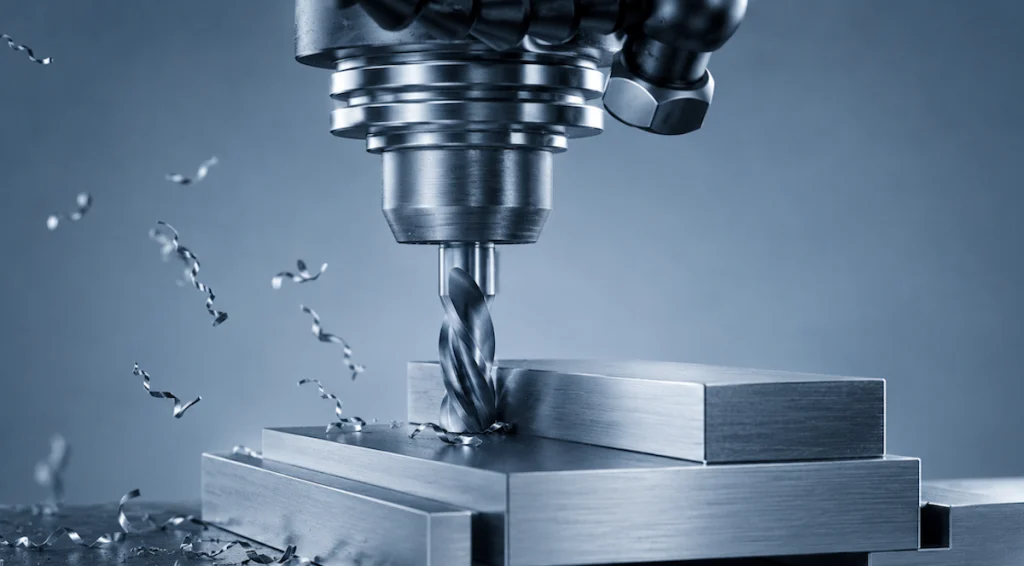 CNC milling process for custom metal components