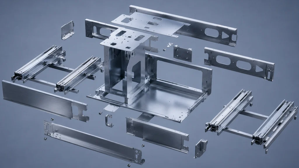 Fabricated and assembled sheet metal components